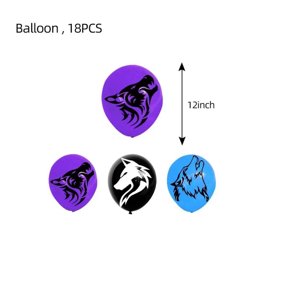 Wolf-Themed Partyware Set - Eco Gamer Party Gear - Iron Phoenix GHG