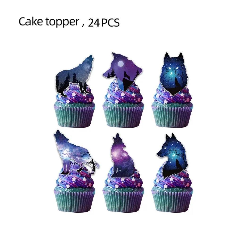 Wolf-Themed Partyware Set - Eco Gamer Party Gear - Iron Phoenix GHG