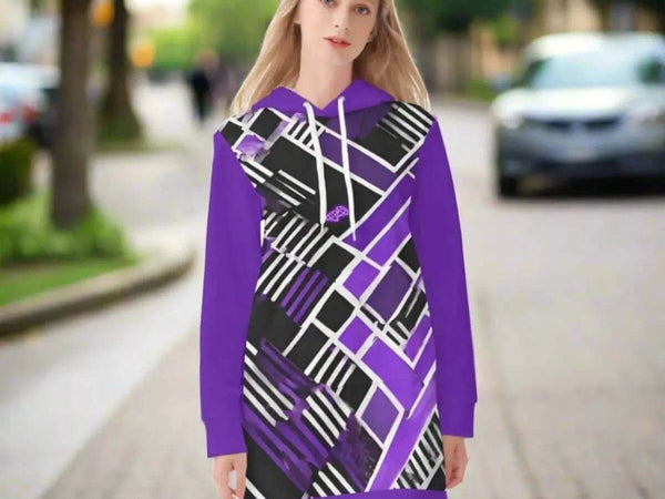 Geometric Print Hoodie Dress (4 Styles)| Iron Phoenix GHG - Iron Phoenix GHG