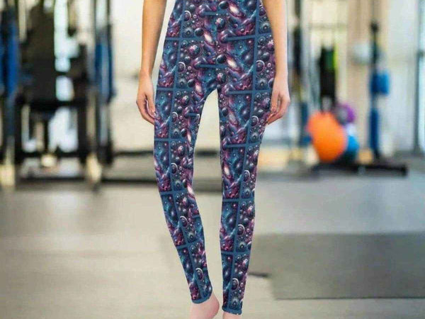 Planetary Print Leggings | Cosmic Yoga and Gaming Tights