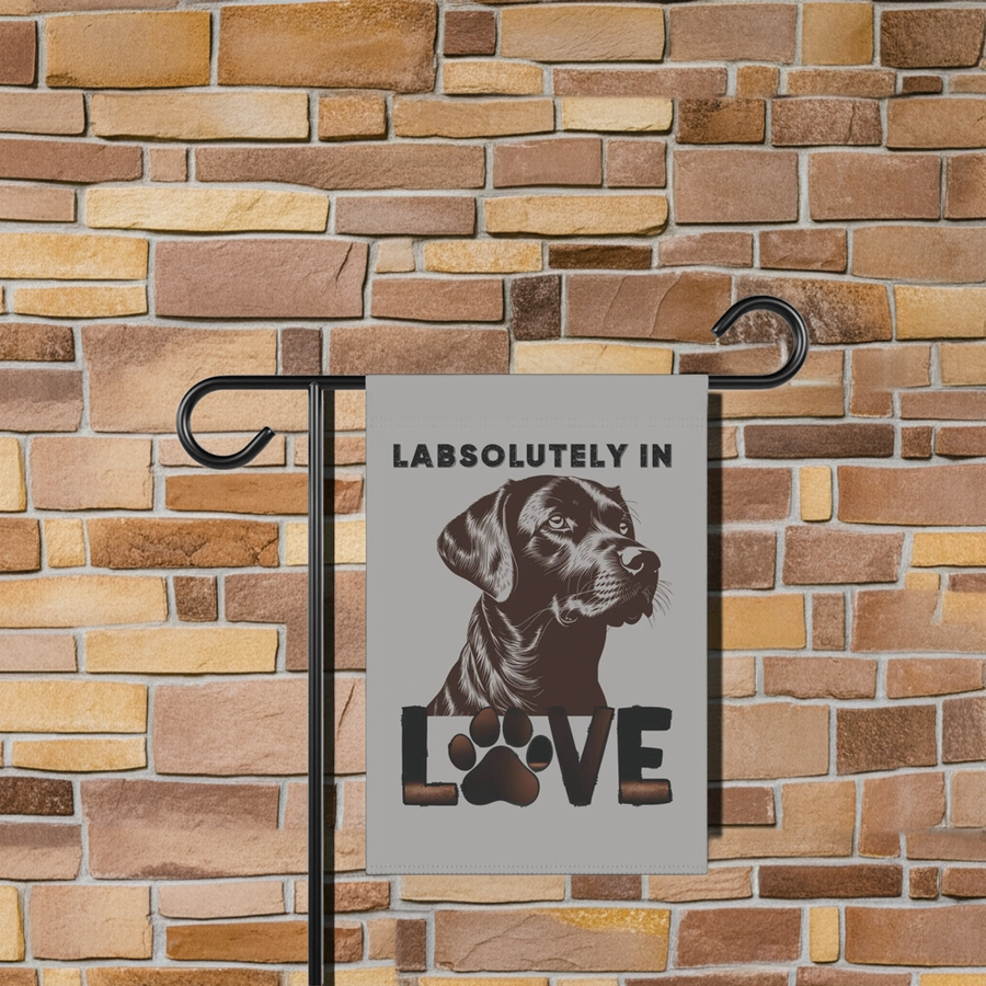 "LabsolUTELY in LOVE" Garden Banner - Labrador Retriever Dog Banner