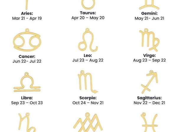 Zodiac Sign Necklace (Gold & Silver) | 12 Signs, Durable - Iron Phoenix GHG