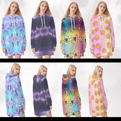 "Cosmic Sprite" Celestial Hoodie Dress | Iron Phoenix GHG - Iron Phoenix GHG