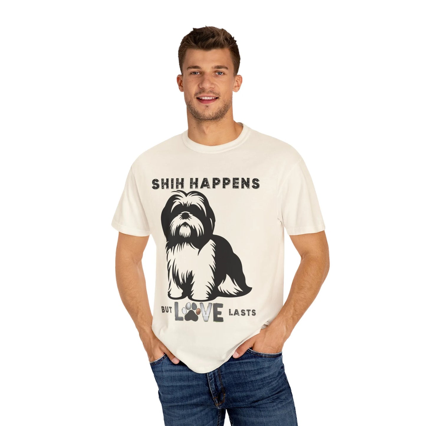 Shin Happens Dog Lover T-Shirt, Pet Owner Gift, Funny Dog Shirt, Unisex Tee, Animal Lover Apparel, Birthday Gift for Dog Moms