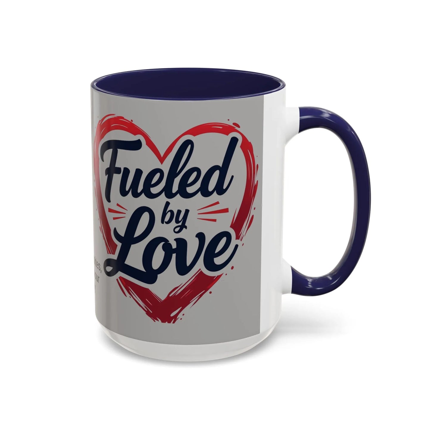 Fueled by Love Coffee Mug - Perfect for Gifts, Romantic Mug, Wedding Gift, Anniversary, Coffee Lovers, Heart Design