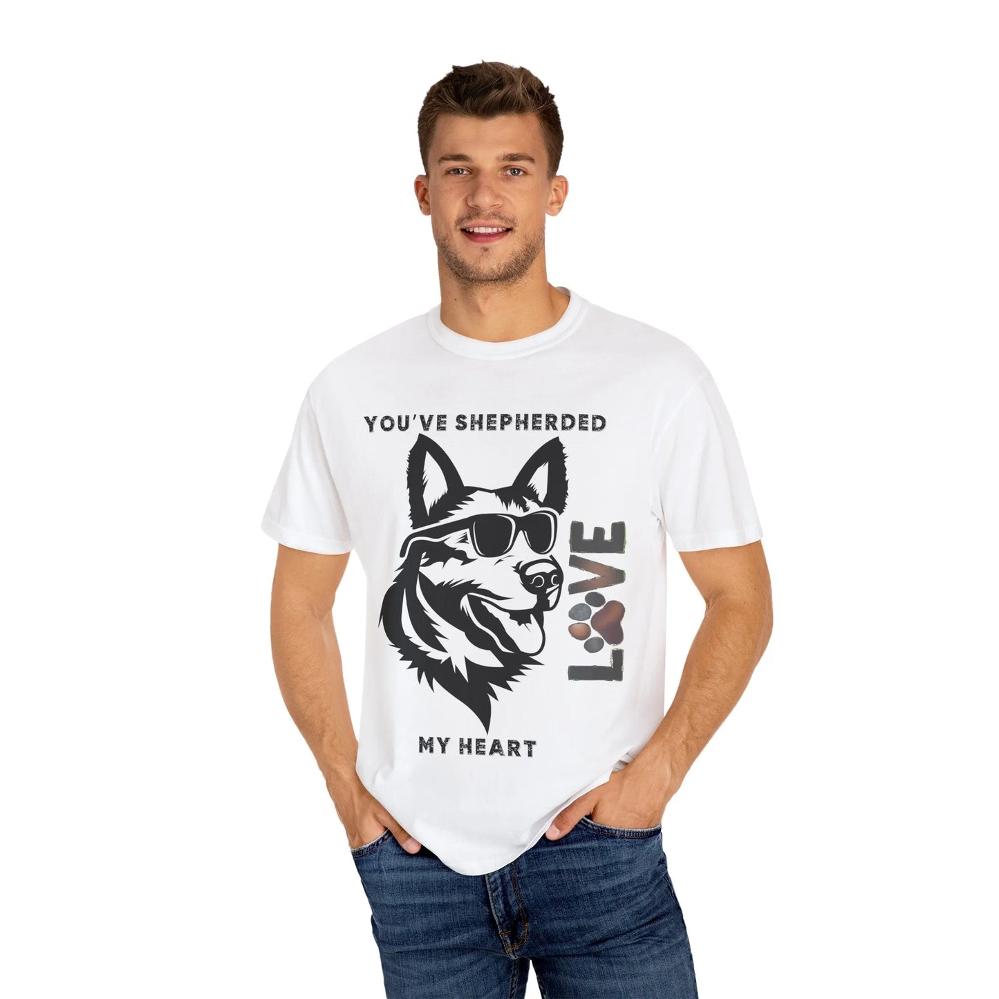 Cute Dog Lover T-shirt, Unisex Love T-shirt, Gift for Dog Owners, Custom Pet Shirt, Funny Dog Lovers Apparel