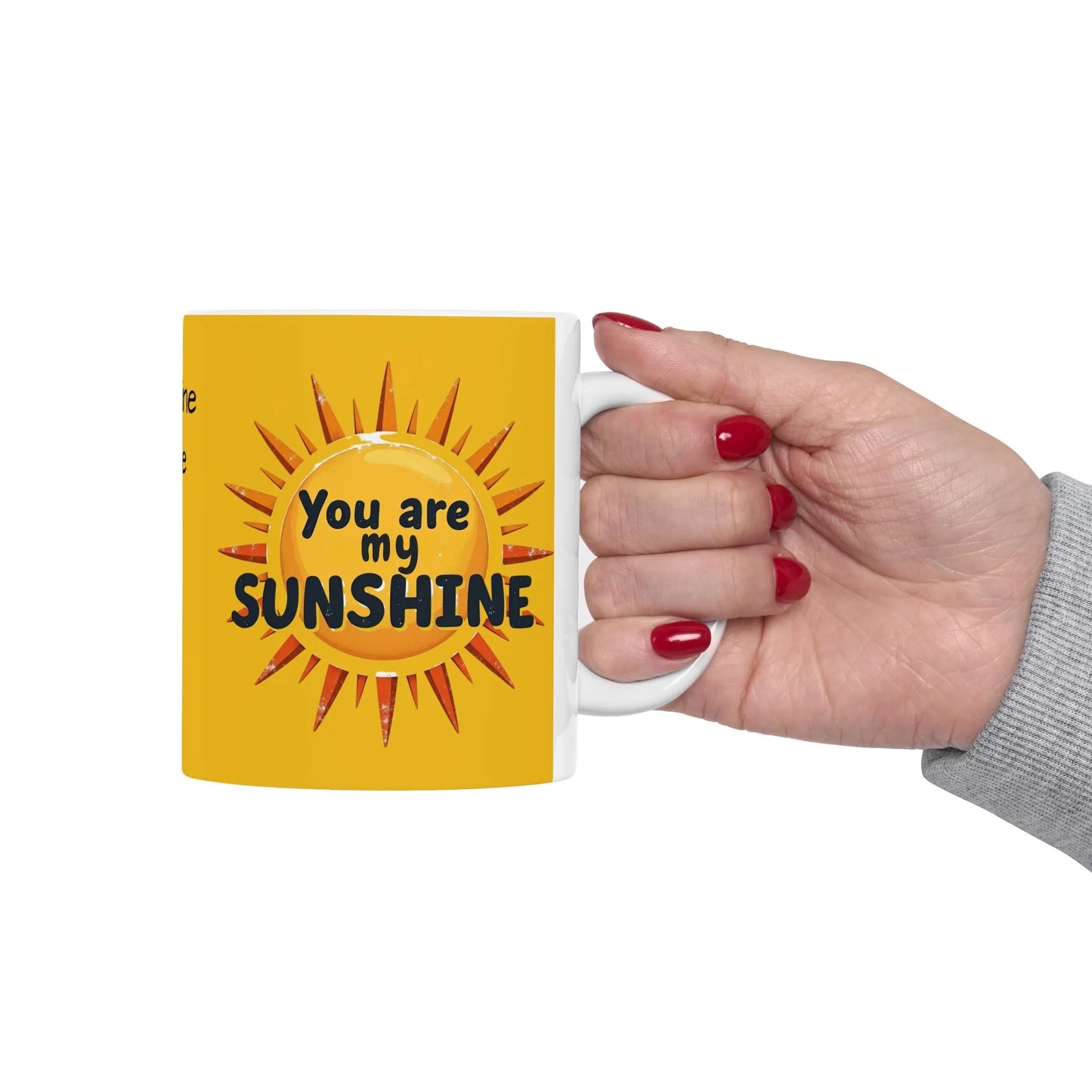 Personalized Sunshine Ceramic Mug - Brighten Every Morning, Gift for Coffee Lovers, Perfect for Birthdays, Home Office Decor, Custom Names