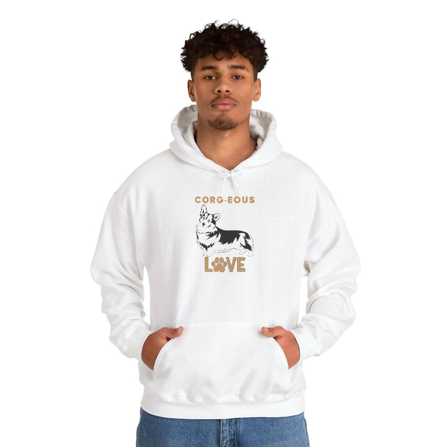 Corgi Love Hoodie, Cozy Sweatshirt, Dog Lover Gift, Pet Appreciation, Cute Animal Apparel, Perfect for Birthdays & Celebrations - Iron Phoenix GHG