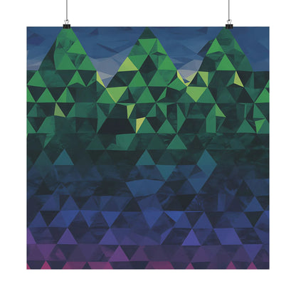 Abstract Mountain Matte Vertical Poster 2025 - Iron Phoenix GHG
