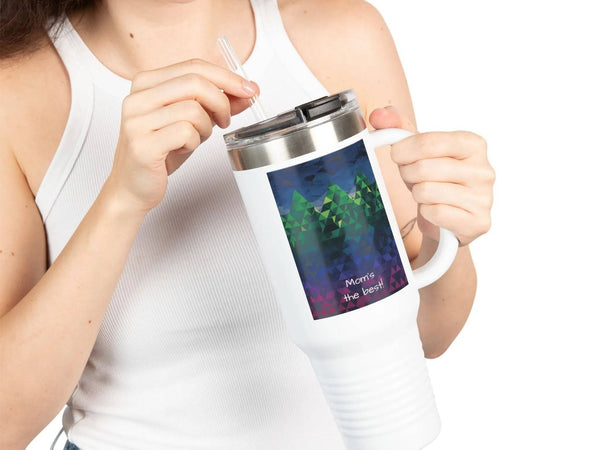 Geometric Mountain 40oz Insulated Travel Mug| Iron Phoenix GHG