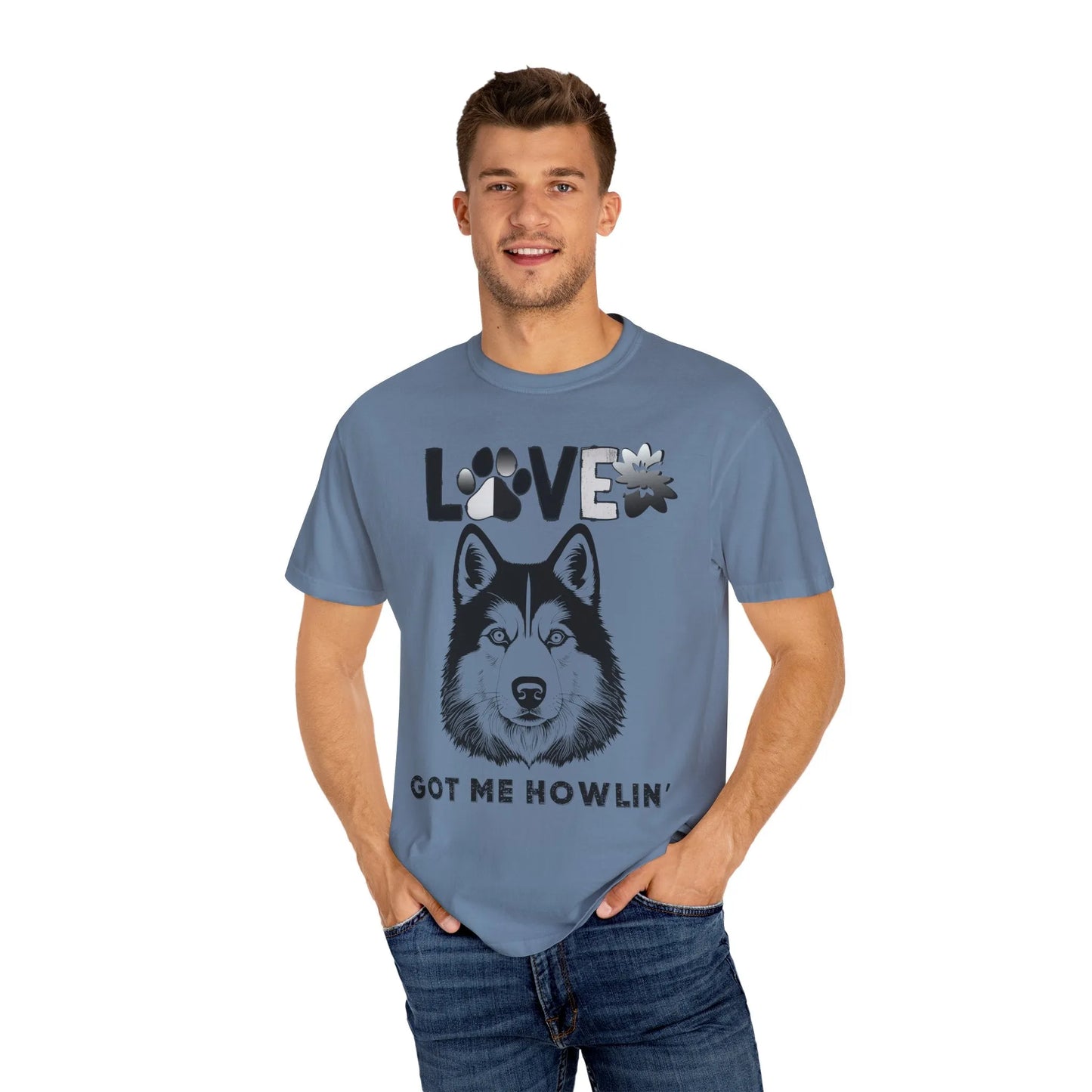 Love Got Me Howlin' Unisex T-Shirt, Cute Dog Lover Tee, Pet Owner Gift, Animal Rescue Shirt, Casual Everyday Wear, Gift for Dog Lovers
