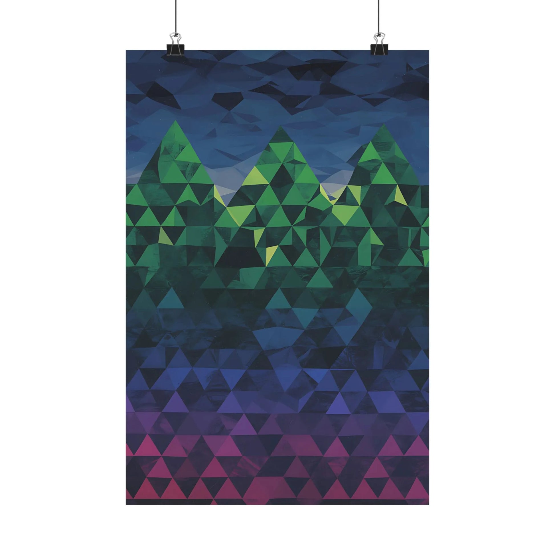 Abstract Mountain Matte Vertical Poster 2025 - Iron Phoenix GHG