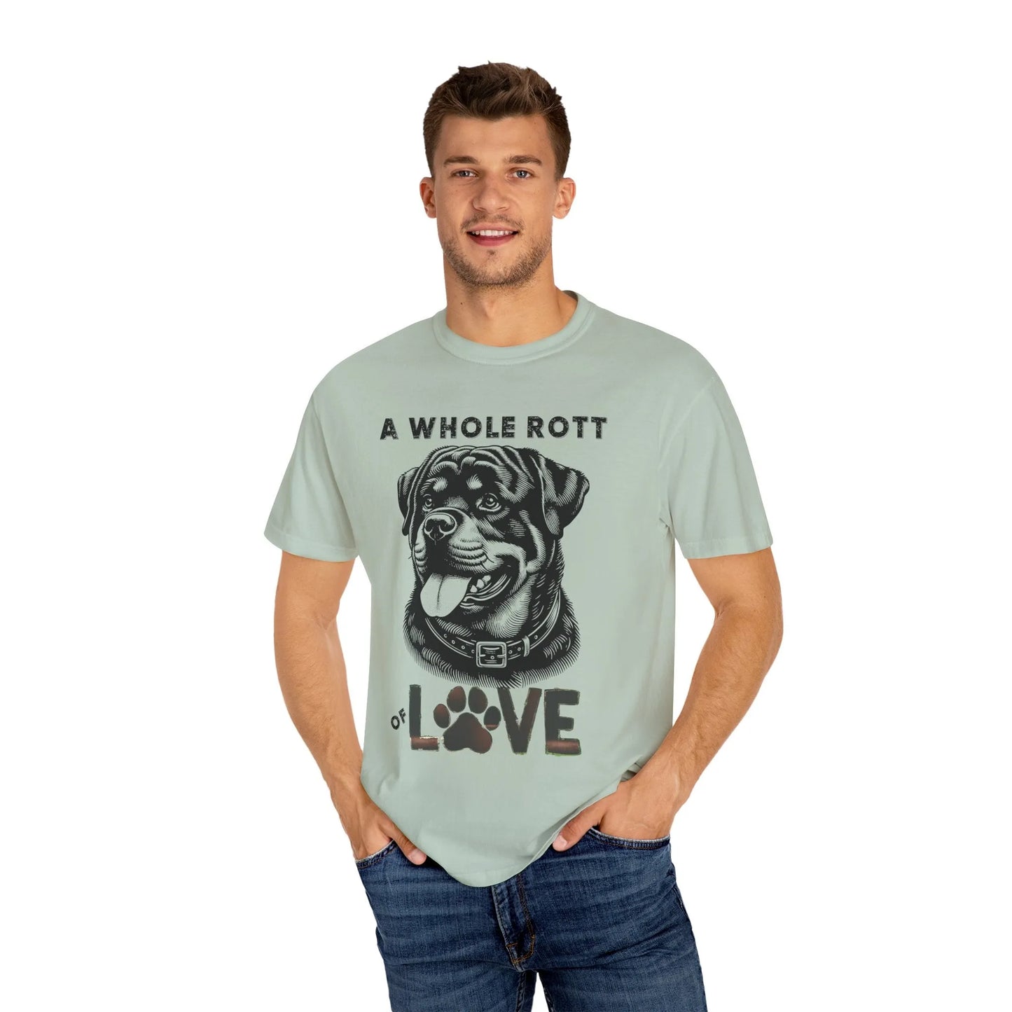 Rottweiler Love T-Shirt, Unisex Pet Lover Tee, Cute Dog Lover Gift, Dog Mom Shirt, Animal Adoption Awareness Clothing