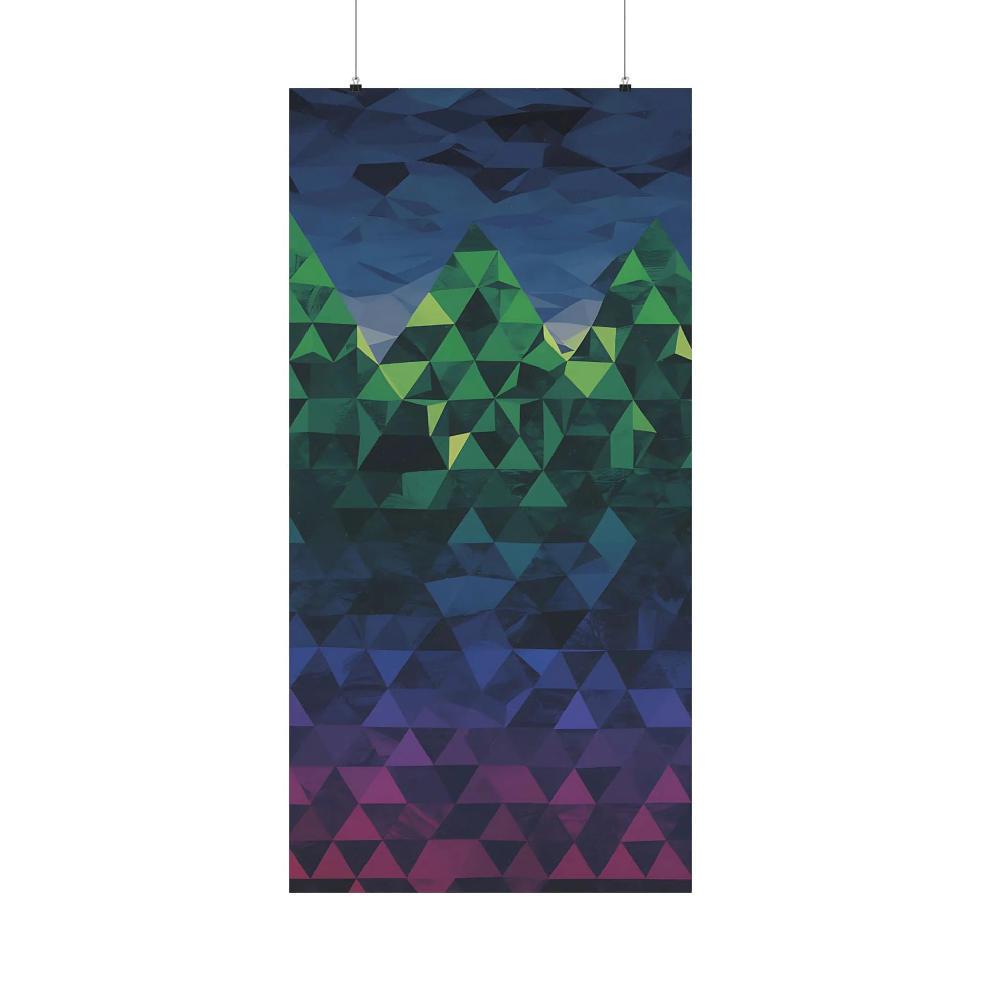 Abstract Mountain Matte Vertical Poster 2025 - Iron Phoenix GHG