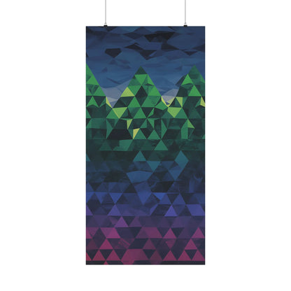 Abstract Mountain Matte Vertical Poster 2025 - Iron Phoenix GHG