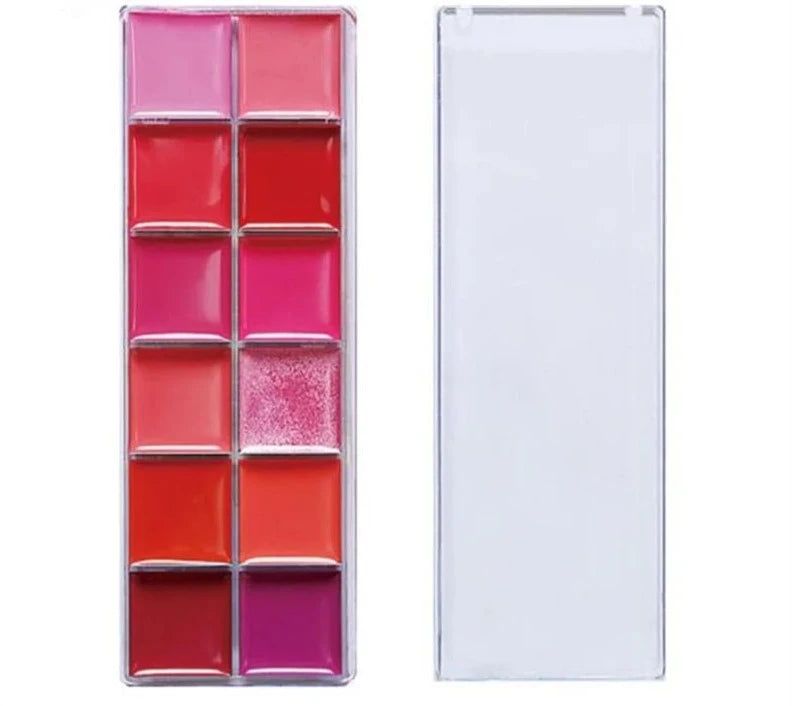 12-Color Lip Paint Palette - Bold and Beautiful Shades for Every Occasion - Iron Phoenix GHG