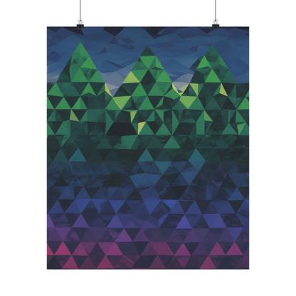 Abstract Mountain Matte Vertical Poster 2025 - Iron Phoenix GHG