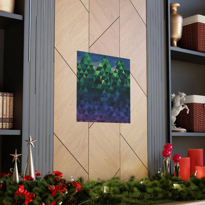 Abstract Mountain Matte Vertical Poster 2025 - Iron Phoenix GHG