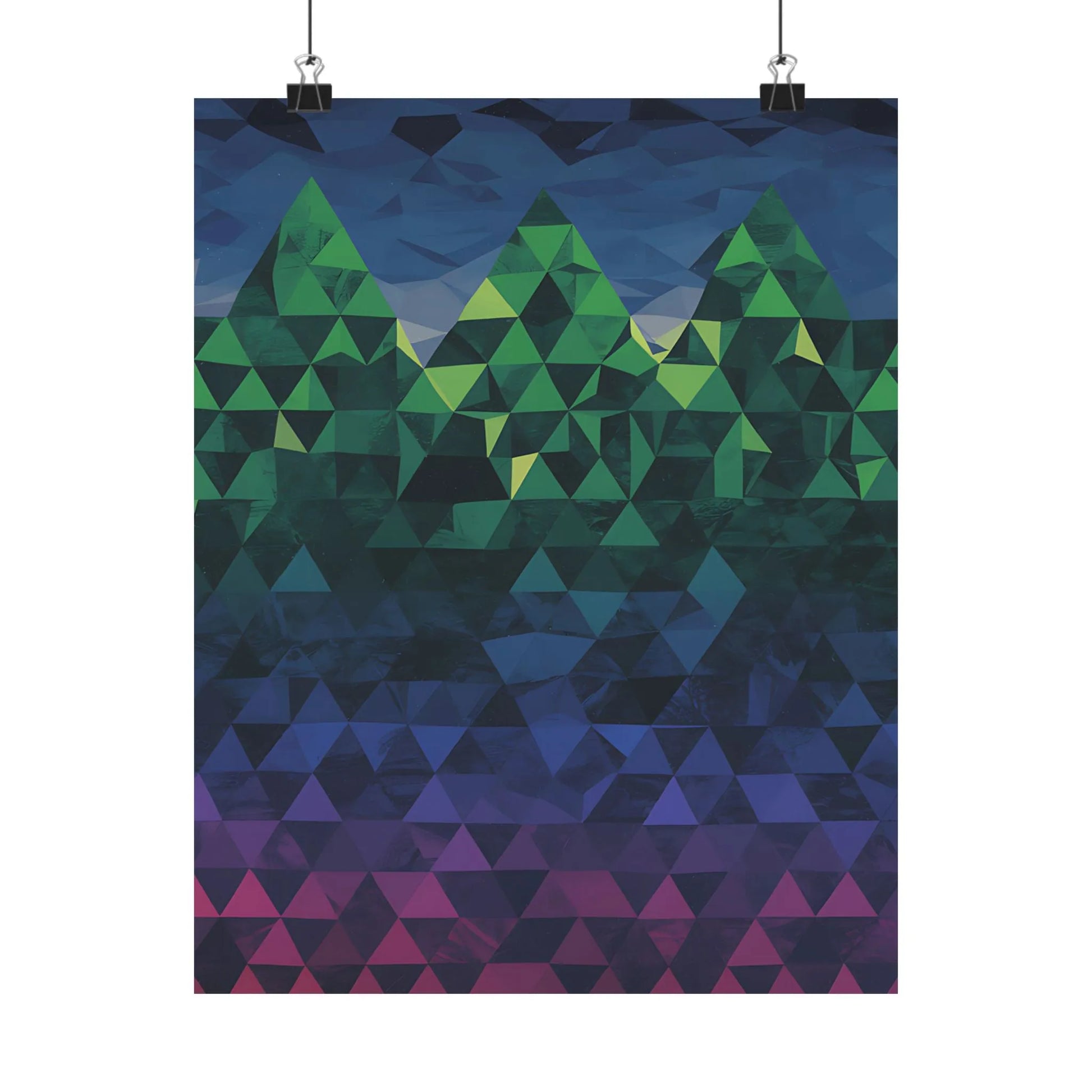 Abstract Mountain Matte Vertical Poster 2025 - Iron Phoenix GHG