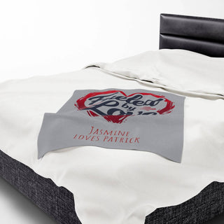 Personalized Plush Blanket - 'Fueled by Love' - Cozy Gift for Couples - Iron Phoenix GHG