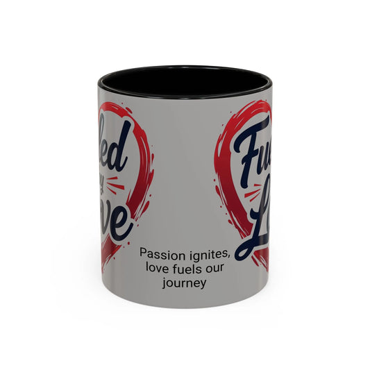 Fueled by Love Coffee Mug - Perfect for Gifts, Romantic Mug, Wedding Gift, Anniversary, Coffee Lovers, Heart Design