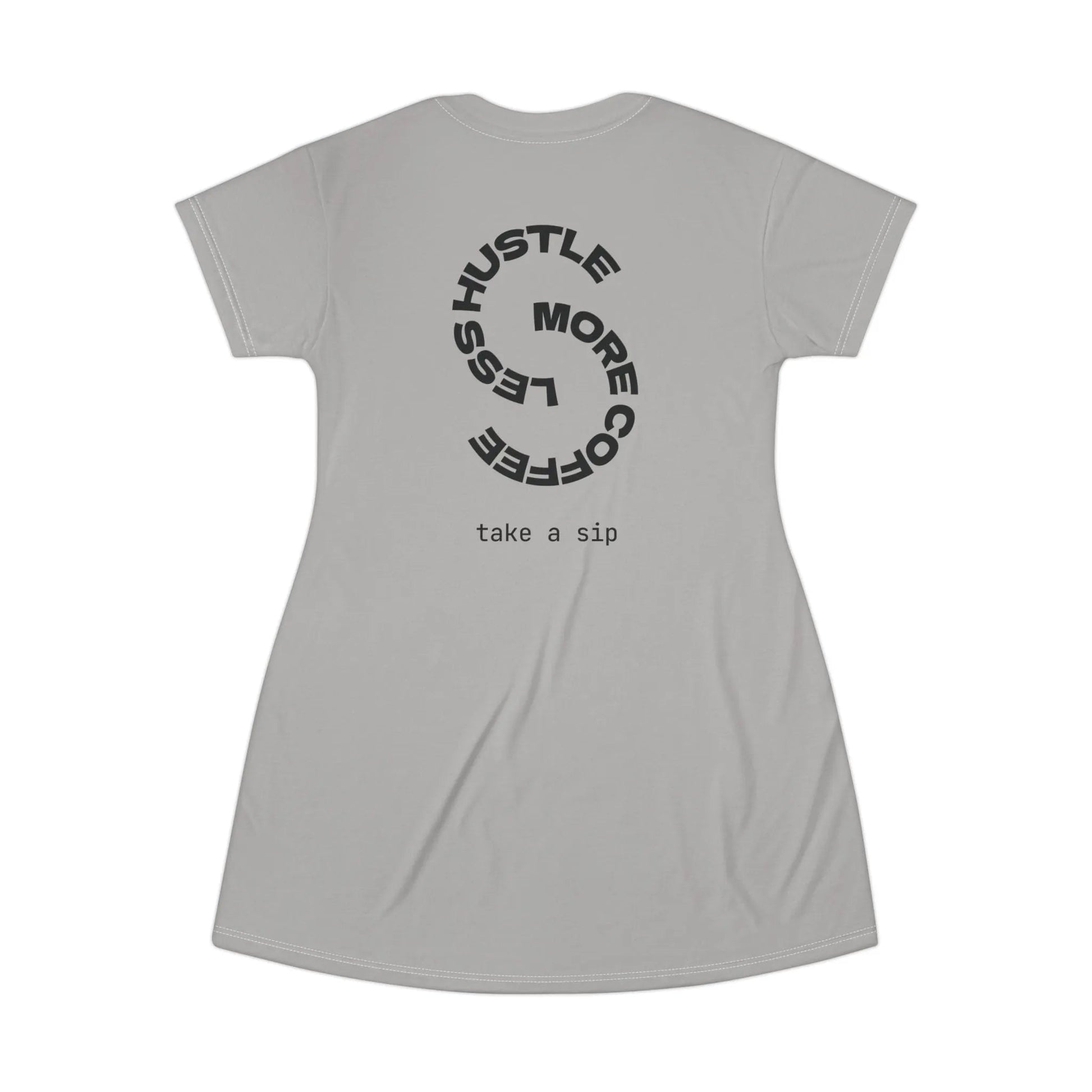 Coffee T-Shirt Dress - Stylish and Comfy Summer Dress for Coffee Lovers - Iron Phoenix GHG