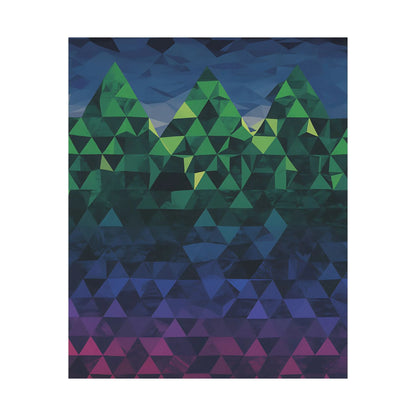 Abstract Mountain Matte Vertical Poster 2025 - Iron Phoenix GHG
