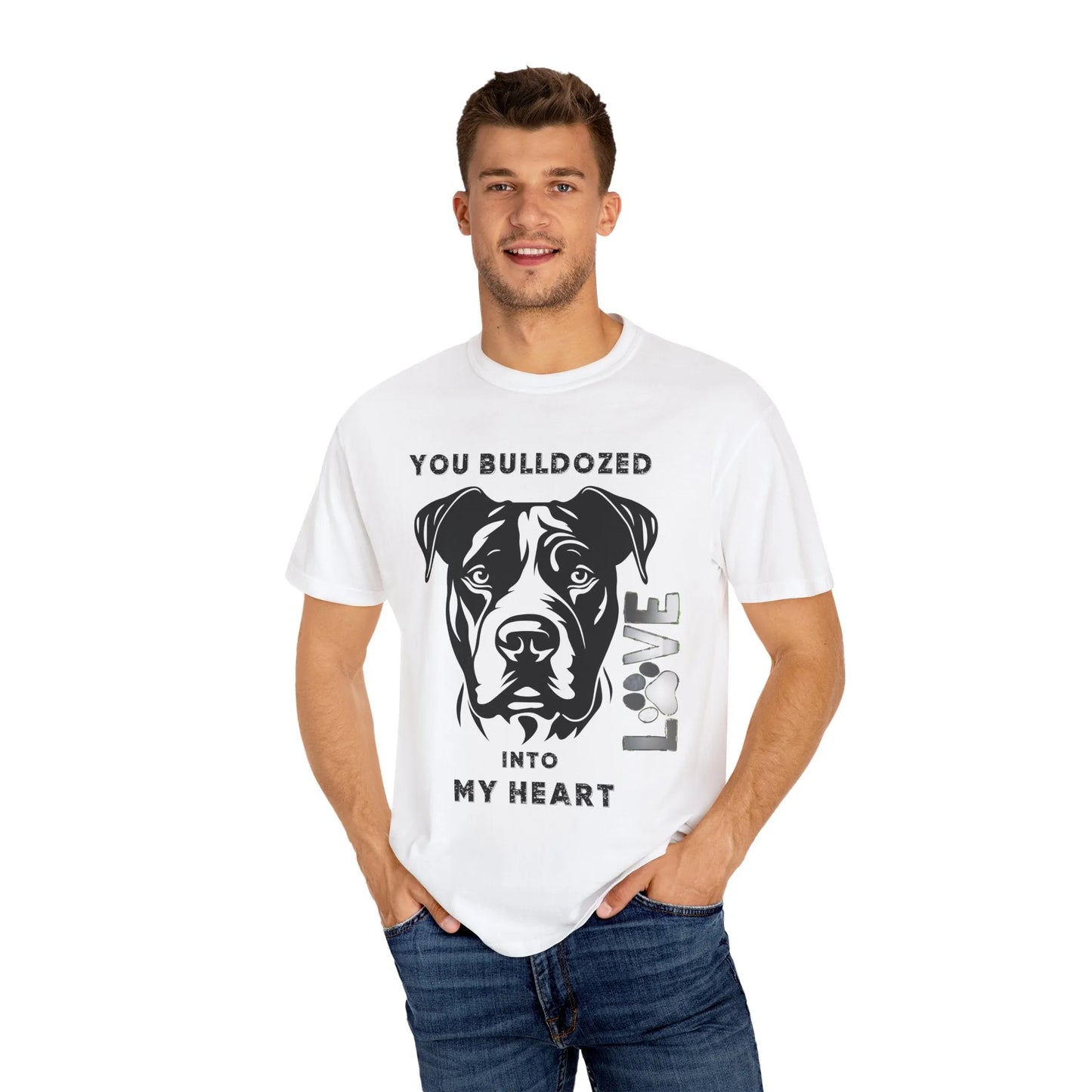 Love Bulldog Unisex T-Shirt, Perfect for Dog Lovers, Pet Owners, Animal Rescue, Gifts for Her, Birthdays, Everyday Wear