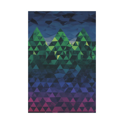 Abstract Mountain Matte Vertical Poster 2025 - Iron Phoenix GHG