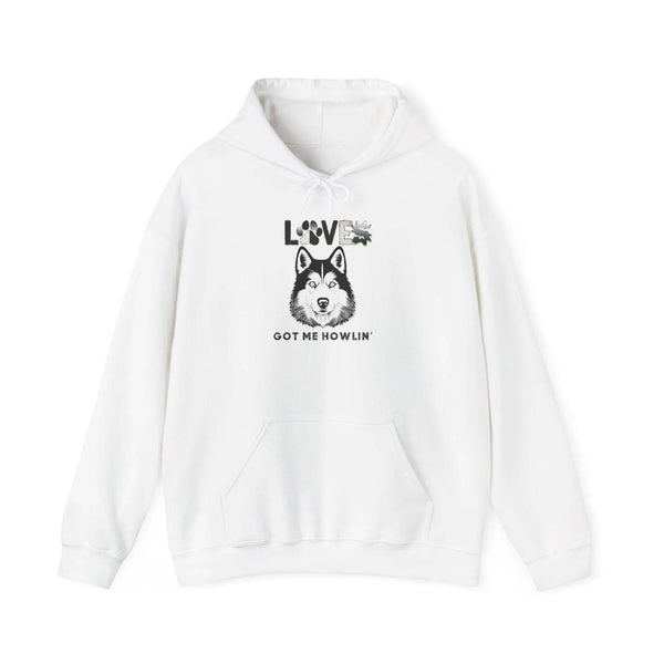 Cozy Husky Dog Hoodie - Heavyweight Blend, Spacious Pockets, Adjustable Hood - Iron Phoenix GHG