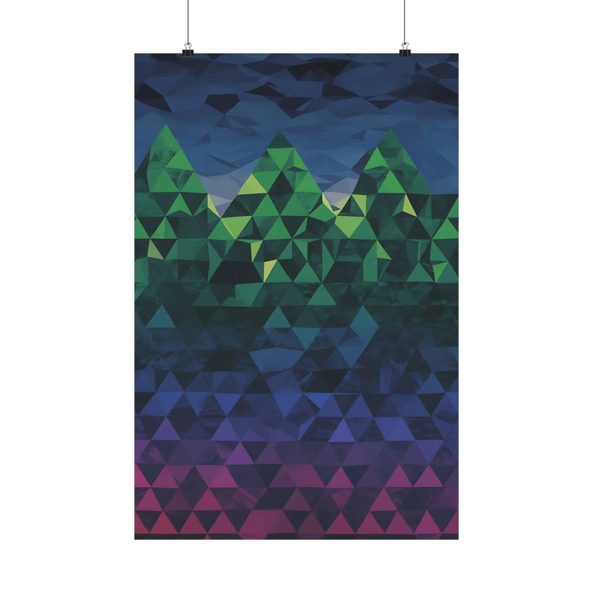 Abstract Mountain Matte Vertical Poster 2025 - Iron Phoenix GHG