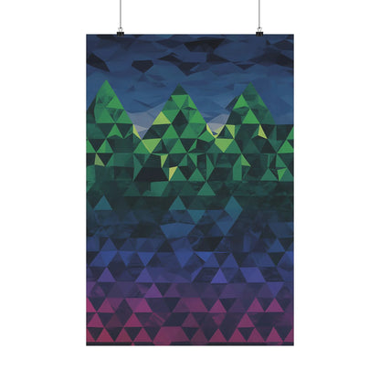 Abstract Mountain Matte Vertical Poster 2025 - Iron Phoenix GHG