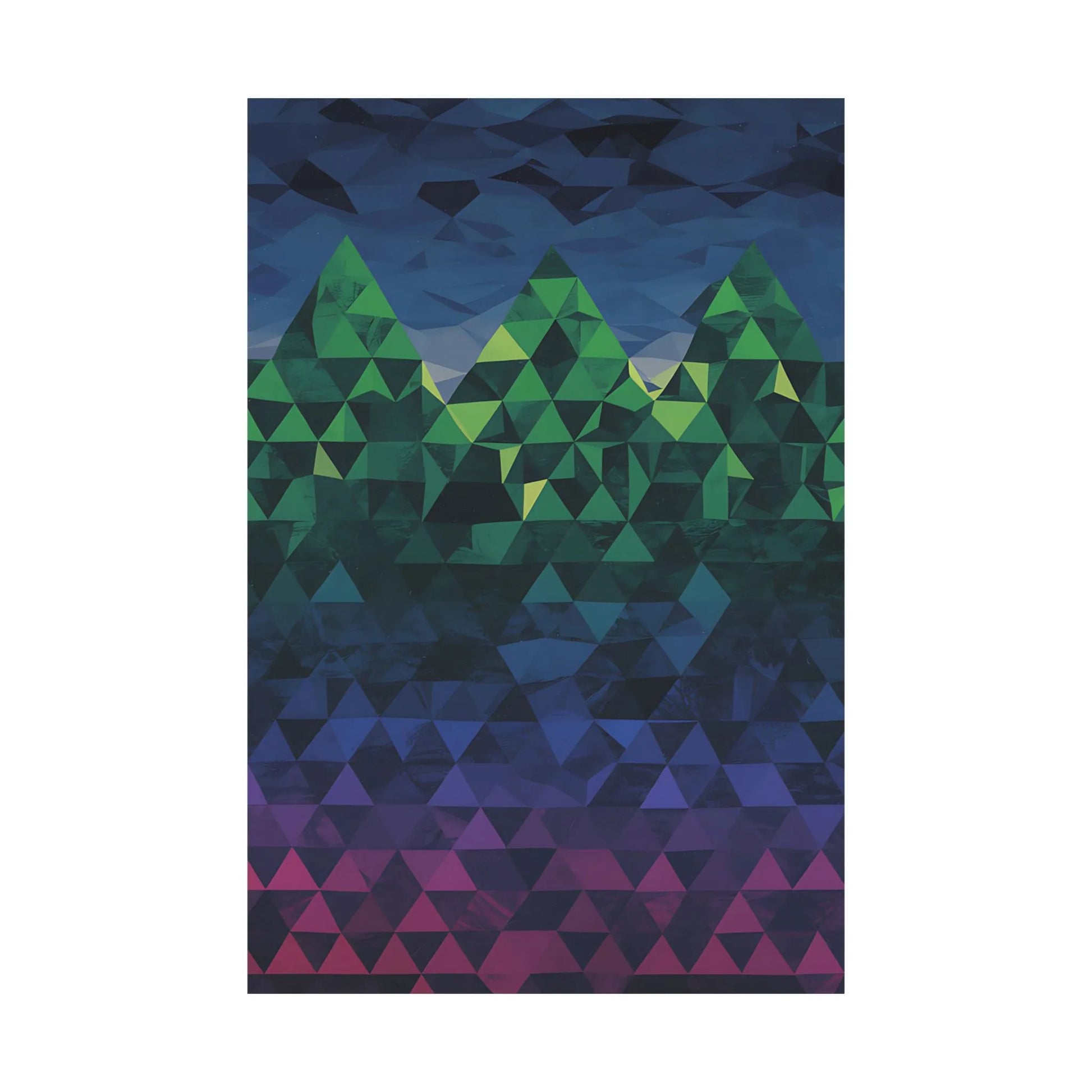 Abstract Mountain Matte Vertical Poster 2025 - Iron Phoenix GHG
