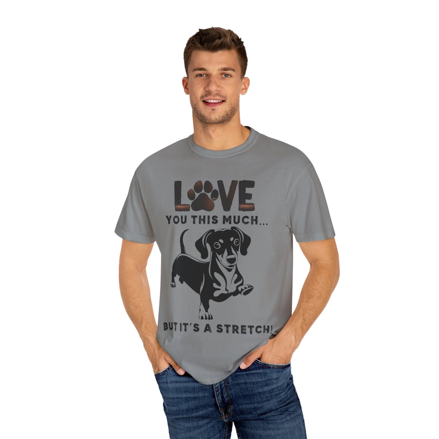 Love This Much Dog T-Shirt, Funny Pet Tee, Unisex Gift for Dog Lovers, Casual Wear, Quirky Animal Lover Apparel