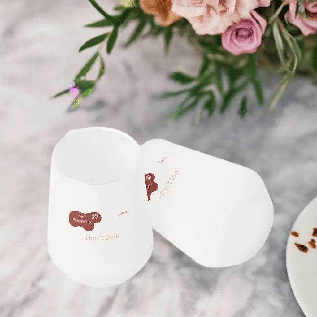 13oz Personalized Frosted Wine Glass, Eco-Friendly Fun