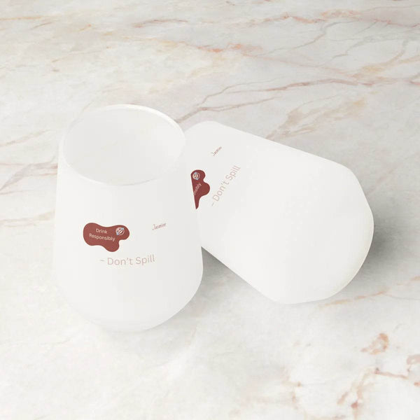13oz Frosted Wine Glass, Custom, Eco-Friendly Fun - Iron Phoenix GHG