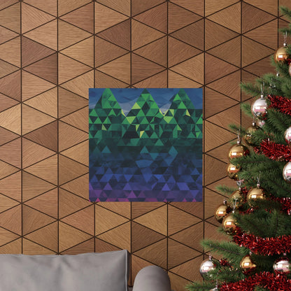 Abstract Mountain Matte Vertical Poster 2025 - Iron Phoenix GHG