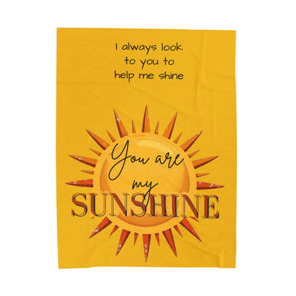 You Are My Sunshine Velveteen Plush Blanket 2025