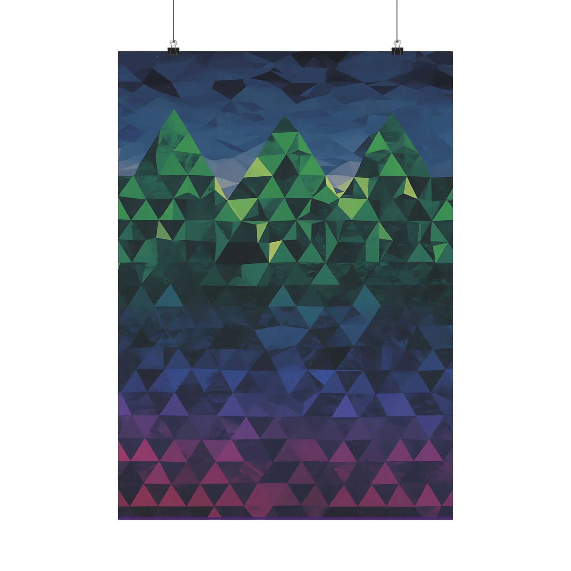 Abstract Mountain Matte Vertical Poster 2025 - Iron Phoenix GHG