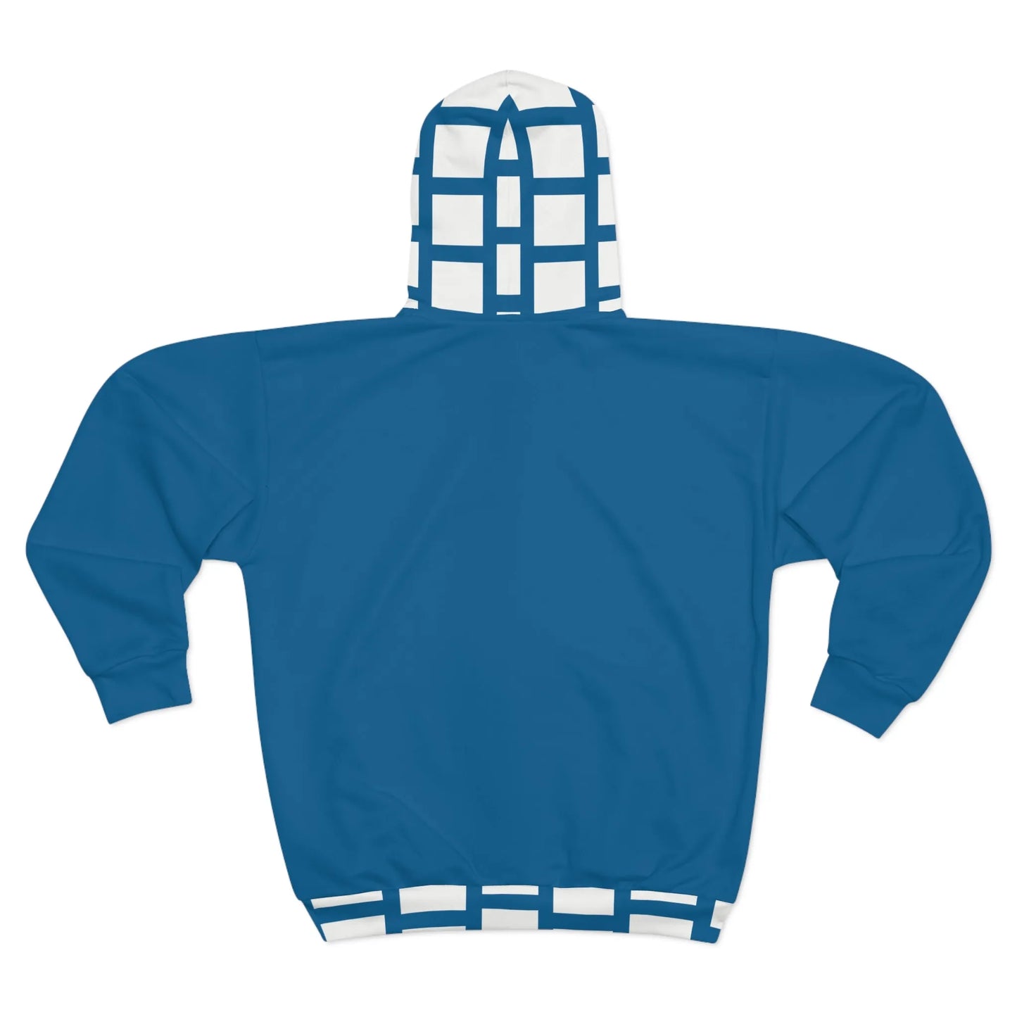 Surfing Blue and White Valentine Love Unisex Zip Hoodie, Beach Lover Gift, Romantic Sweatshirt, Ocean Inspired Jacket, Coastal Apparel