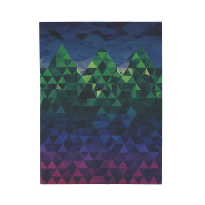 Mountain Vibes Velveteen Plush Blanket, Cozy Throw for Home Decor, Gift for Nature Lovers, Perfect for Camping and Picnics