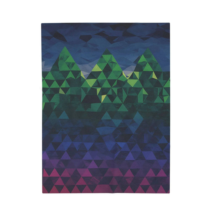 Minecraft inspired Mountain Vibes Velveteen Plush Blanket