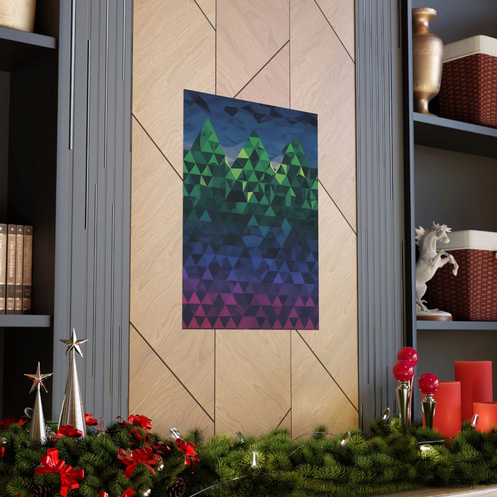 Abstract Mountain Matte Vertical Poster 2025 - Iron Phoenix GHG
