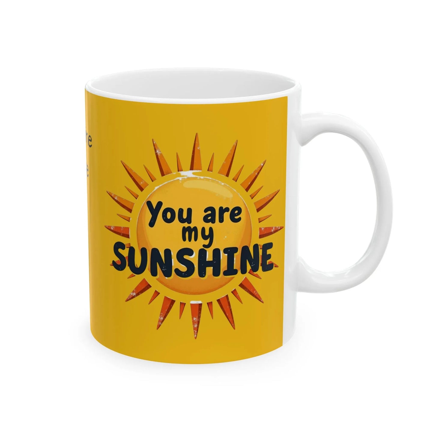 Personalized Sunshine Ceramic Mug - Brighten Every Morning, Gift for Coffee Lovers, Perfect for Birthdays, Home Office Decor, Custom Names