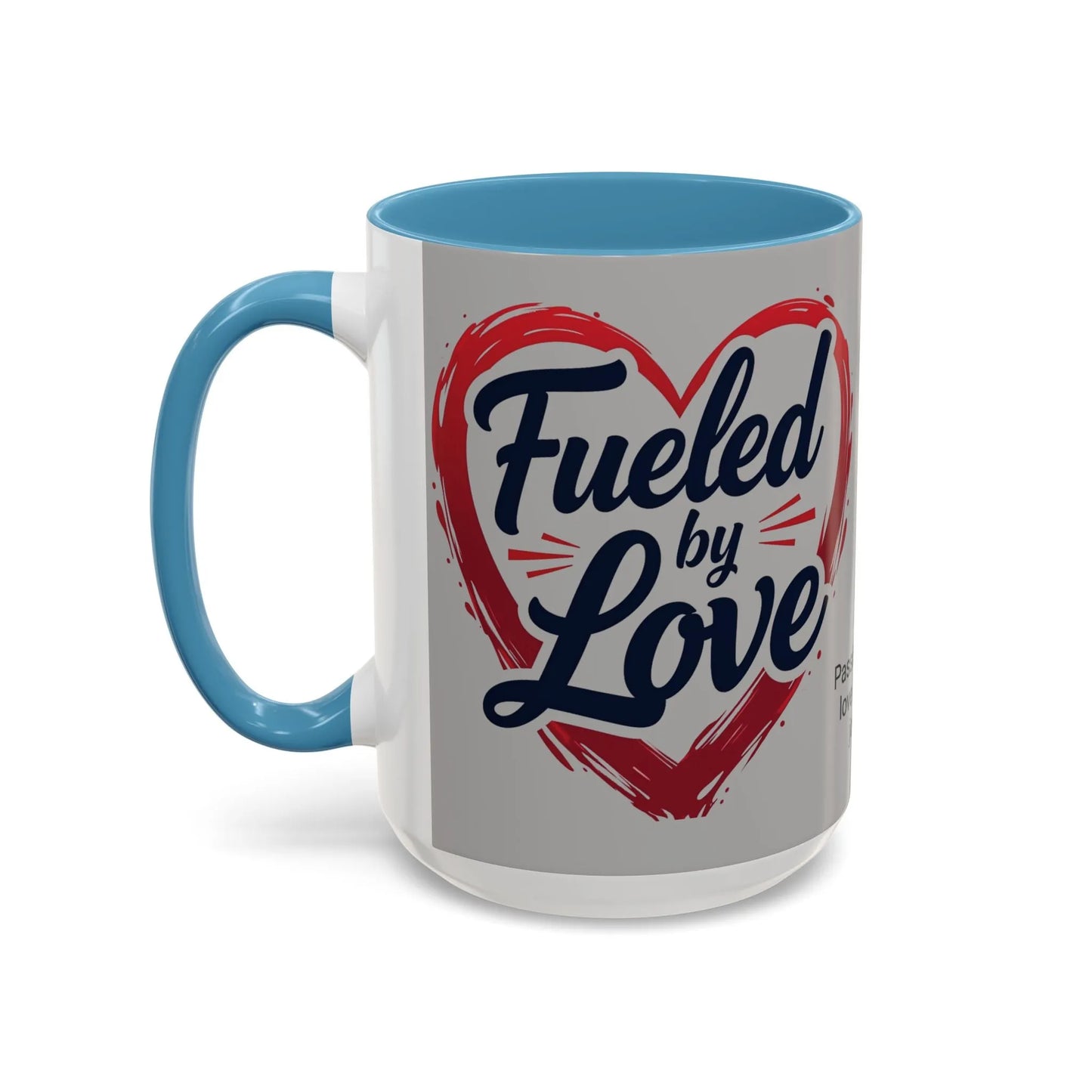 Fueled by Love Coffee Mug - Perfect for Gifts, Romantic Mug, Wedding Gift, Anniversary, Coffee Lovers, Heart Design
