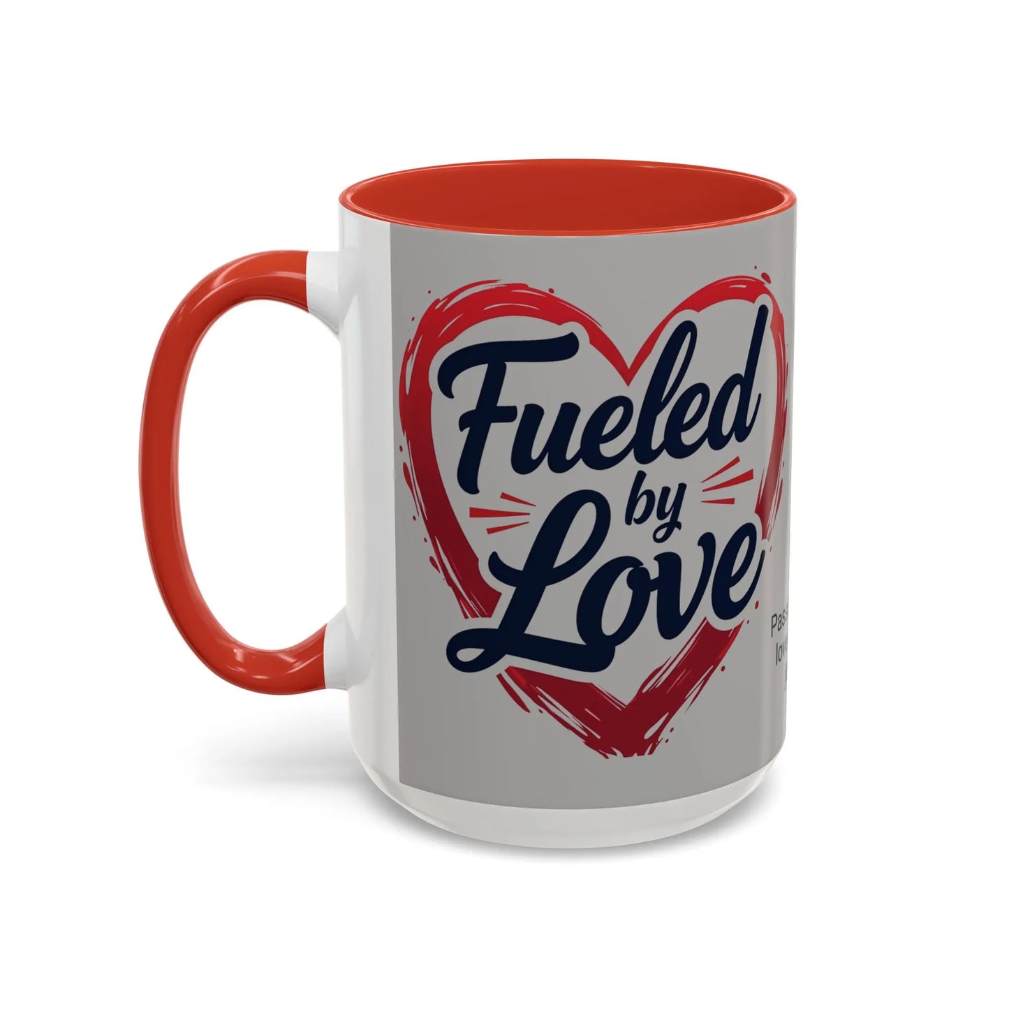 Fueled by Love Coffee Mug - Perfect for Gifts, Romantic Mug, Wedding Gift, Anniversary, Coffee Lovers, Heart Design