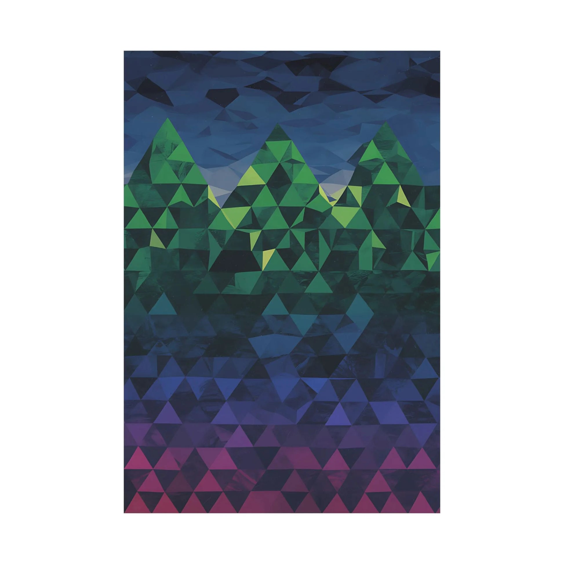 Abstract Mountain Matte Vertical Poster 2025 - Iron Phoenix GHG