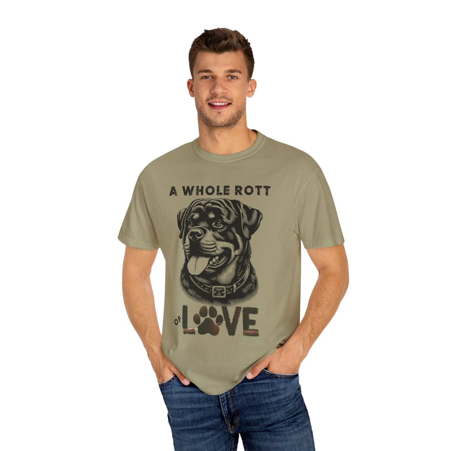 Rottweiler Love T-Shirt, Unisex Pet Lover Tee, Cute Dog Lover Gift, Dog Mom Shirt, Animal Adoption Awareness Clothing