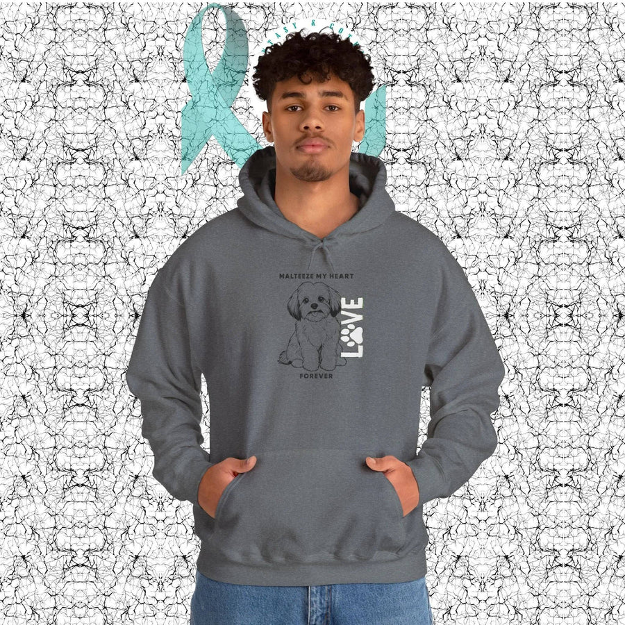 Maltese Heart Hoodie, Cozy Pet Lovers Sweatshirt, Dog Mom Gift, Animal Hoodie, Cute Maltese Sweatshirt, Forever Loved Apparel - Iron Phoenix GHG
