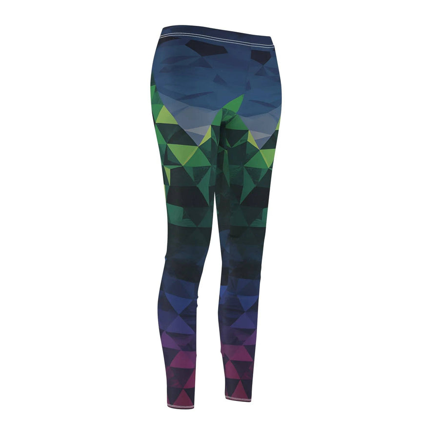 Vibrant Geometric Leggings for Active Women, Yoga Pants, Fitness Wear, Casual Style, Unique Athleisure Outfit, Gym Leggings - Iron Phoenix GHG